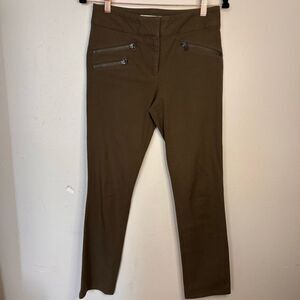 Veronica Beard Roxy Baby Bell Ankle Pants In Olive Green Size 4